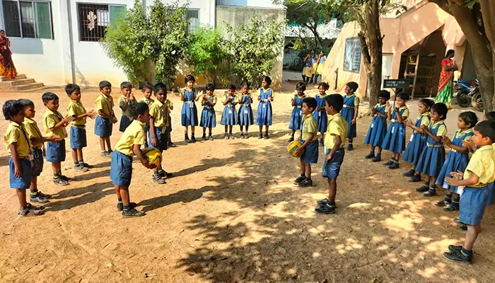 CCTV surveillance installed around the school playground area to monitor activities & ensure safety.