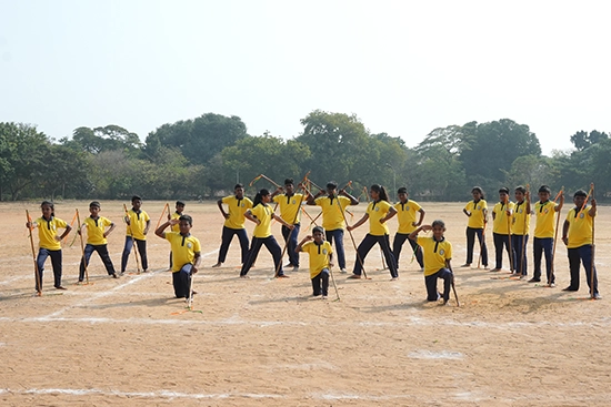 Primary students at SBVR School Avadi Chennai engaged in classroom learning and group activity