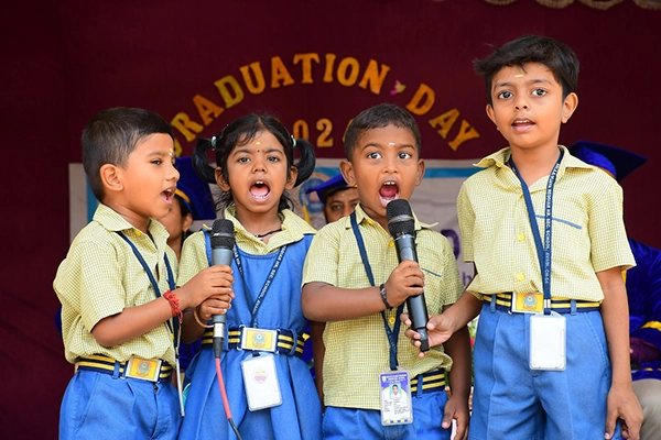 Graduation Day Celebration at SBVR School with Students Performing Group Song