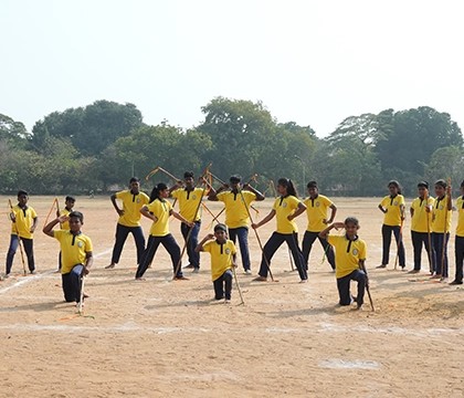 SBVR School Middle School students Classes VI–VIII learning advanced subjects, projects, and sports.