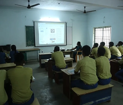 Students in a classroom at SBVR School Avadi Chennai engaging with interactive learning and instruction